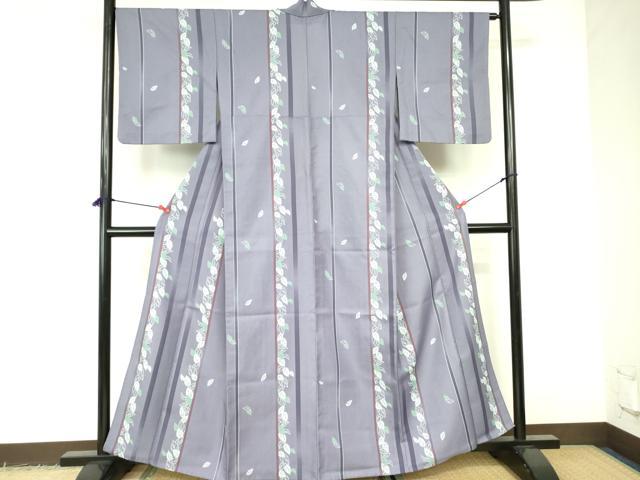 平和屋着物▽小紋　単衣　舞葉間道　洗える着物　DABE1526op 平和屋着物▽小紋 単衣 舞葉間道 洗える着物 DABE1526op