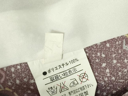 平和屋着物▽小紋　単衣　舞花文　洗える着物　DABE1528op