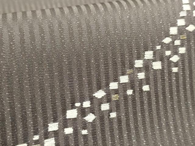 平和屋着物●九寸名古屋帯　流水文　銀通し地　正絹　逸品　未使用　DABE1537op