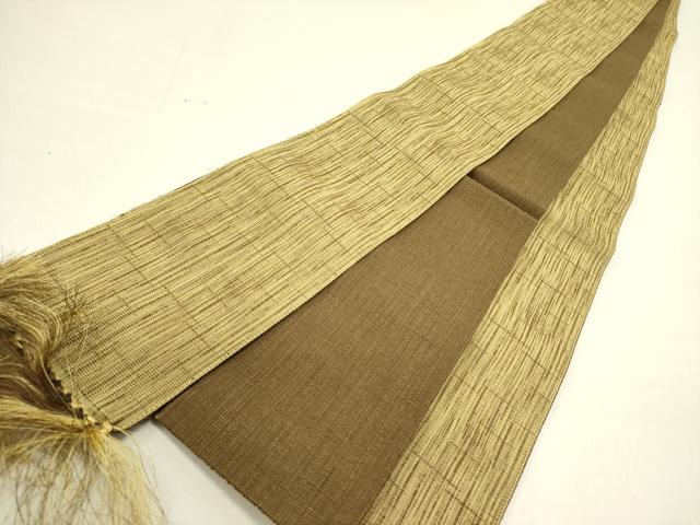平和屋着物●男性　本場筑前博多織　角帯　霞文　正絹　逸品　DABE1681op