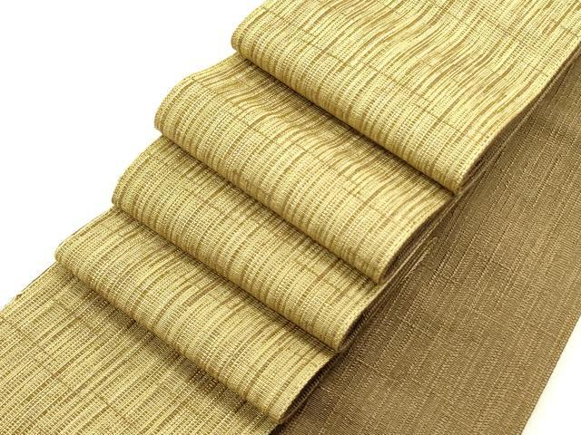 平和屋着物●男性　本場筑前博多織　角帯　霞文　正絹　逸品　DABE1681op