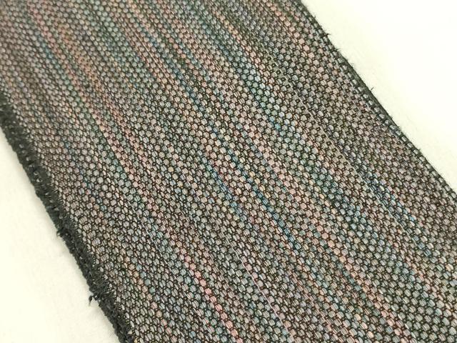 平和屋着物●男性　両面　角帯　霞文　正絹　逸品　DABE1682op