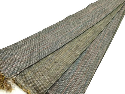 平和屋着物●男性　両面　角帯　霞文　正絹　逸品　DABE1682op