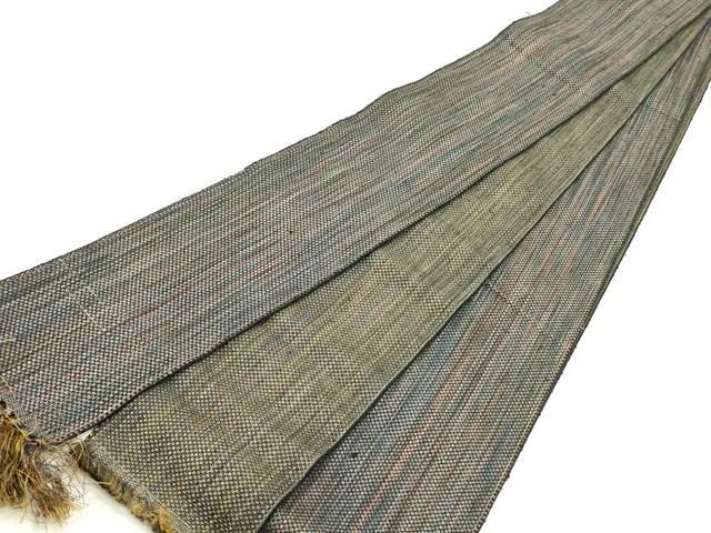 平和屋着物●男性　両面　角帯　霞文　正絹　逸品　DABE1682op