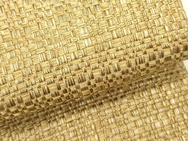 平和屋着物●男性　本場筑前博多織　角帯　枯色　正絹　逸品　未使用　DABE1685op
