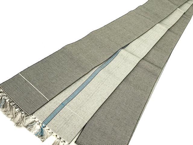 平和屋着物●男性　角帯　横段文　正絹　逸品　未使用　DABE1688op