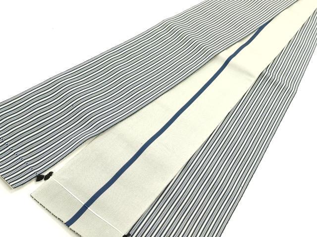 平和屋着物●男性　本場筑前博多織　角帯　間道　正絹　逸品　未使用　DABE1691op