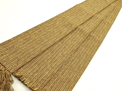 平和屋着物●男性　角帯　間道　金糸　正絹　逸品　DABE1702op