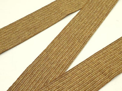 平和屋着物●男性　角帯　間道　金糸　正絹　逸品　DABE1702op