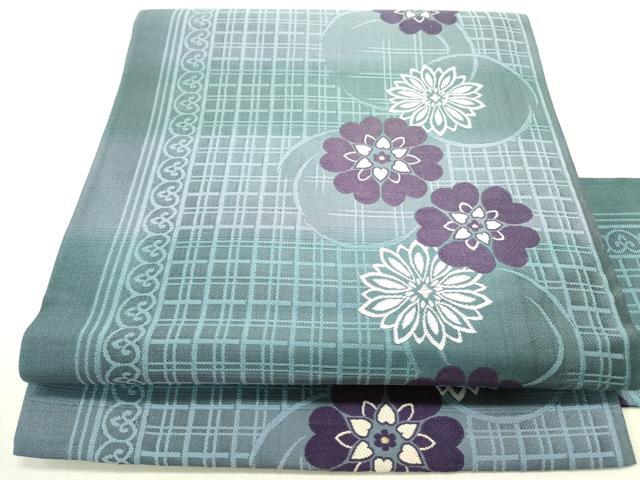 平和屋着物●九寸名古屋帯　舞花　金糸　正絹　逸品　DABE1708op