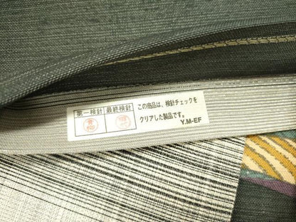 平和屋着物●京都府認定　京の名工　雛屋友禅　全通柄袋帯　作家物　流水文　正絹　逸品　DABE1726op