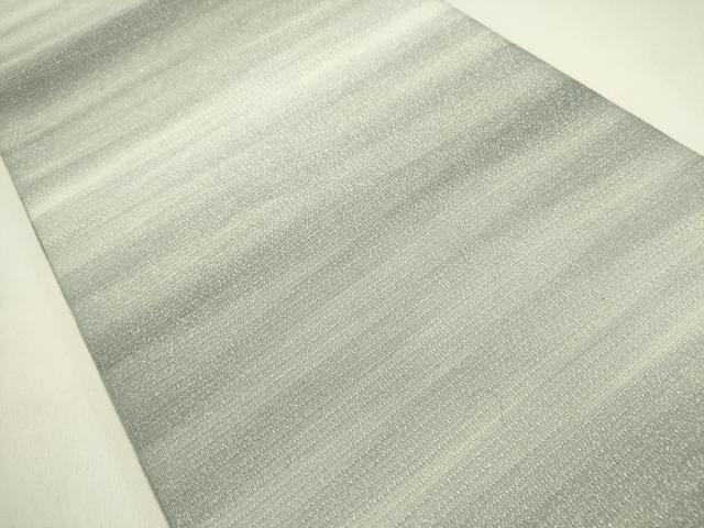 平和屋着物●全通柄袋帯　霞文　銀糸　正絹　逸品　DABE1735op