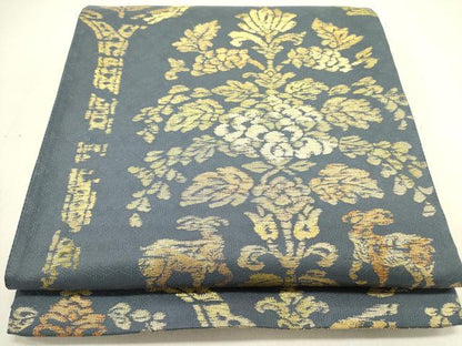 平和屋着物●全通柄袋帯　正倉院裂文　金糸　正絹　逸品　DABE1746op