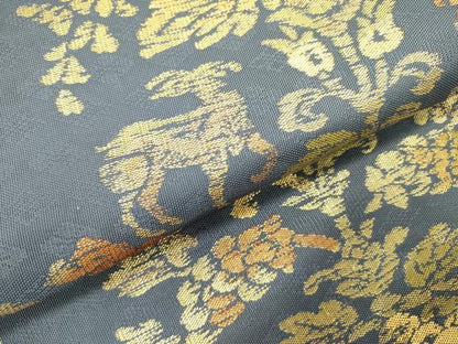 平和屋着物●全通柄袋帯　正倉院裂文　金糸　正絹　逸品　DABE1746op