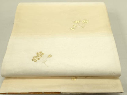 平和屋着物●両面　六通柄袋帯　モール織　牡丹　金銀糸　正絹　逸品　DABE1751op