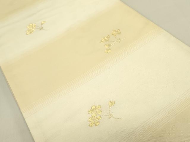 平和屋着物●両面　六通柄袋帯　モール織　牡丹　金銀糸　正絹　逸品　DABE1751op