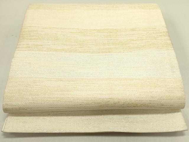 平和屋着物●西陣　川島織物　全通柄袋帯　横段文　金銀糸　正絹　逸品　DABE1763op