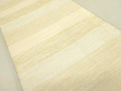 平和屋着物●西陣　川島織物　全通柄袋帯　横段文　金銀糸　正絹　逸品　DABE1763op