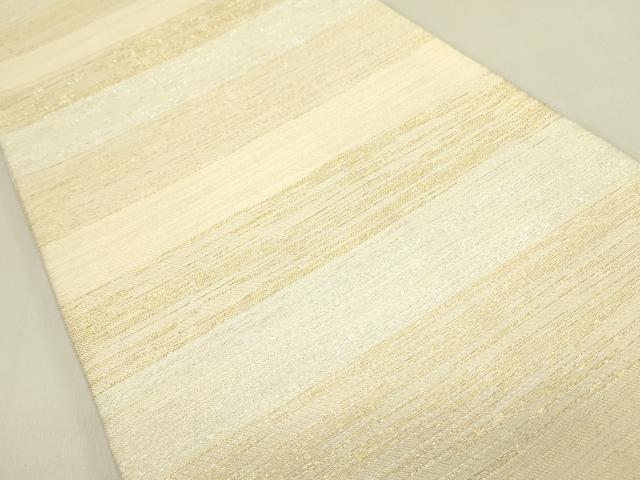 平和屋着物●西陣　川島織物　全通柄袋帯　横段文　金銀糸　正絹　逸品　DABE1763op