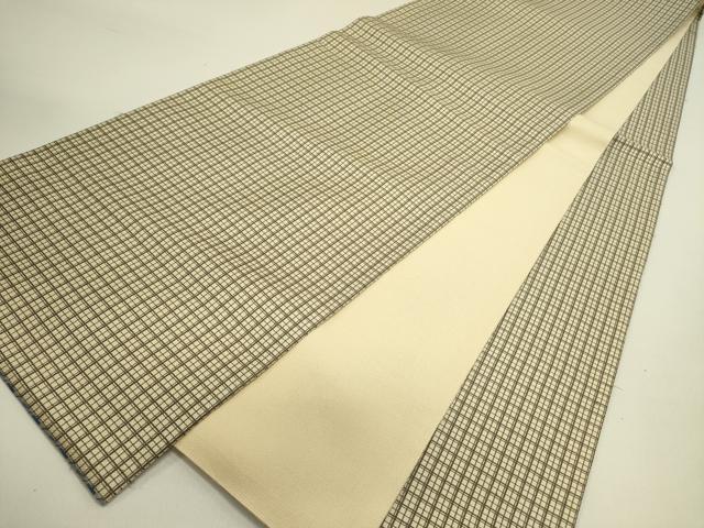 平和屋着物●全通柄袋帯　格子　正絹　逸品　DABD0129op 平和屋着物○全通柄袋帯 格子 正絹 逸品 DABE1775op