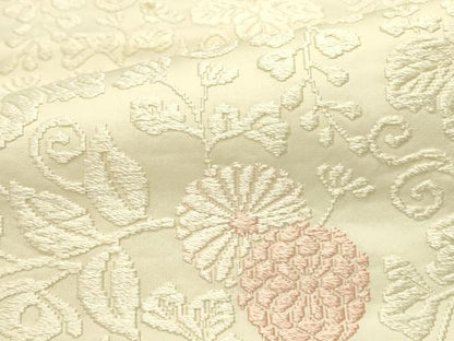 平和屋着物●六通柄袋帯　唐織　草花　正絹　逸品　DABE1778op