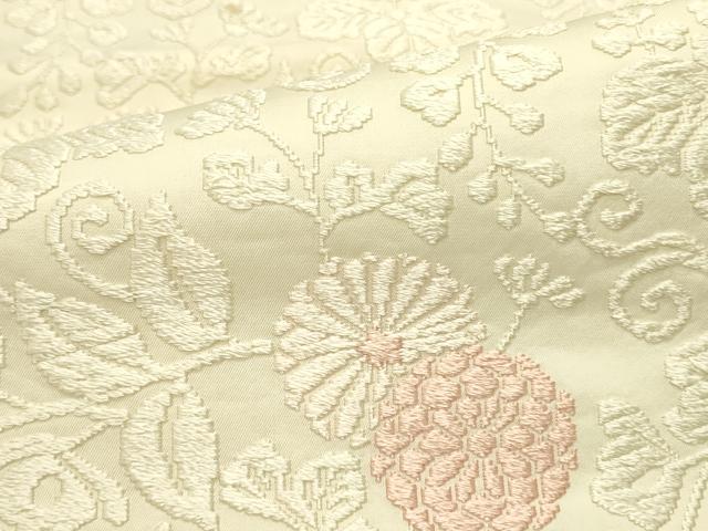 平和屋着物●六通柄袋帯　唐織　草花　正絹　逸品　DABE1778op