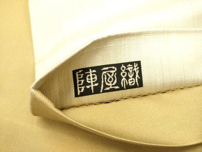 平和屋着物●六通柄袋帯　唐織　風景文　陣屋織　正絹　逸品　DABE1783op