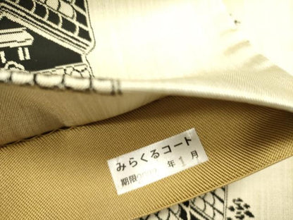 平和屋着物●六通柄袋帯　唐織　風景文　陣屋織　正絹　逸品　DABE1783op