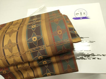 平和屋着物●ワンタッチつけ帯　花間道　やまと誂製　箱付き　正絹　逸品　未使用　DABE1787op