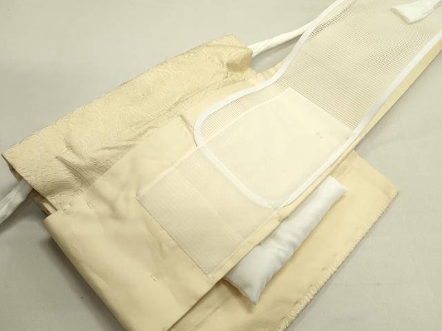 平和屋着物●ワンタッチつけ帯　唐織　洋花文　やまと誂製　箱付き　正絹　逸品　DABE1788op