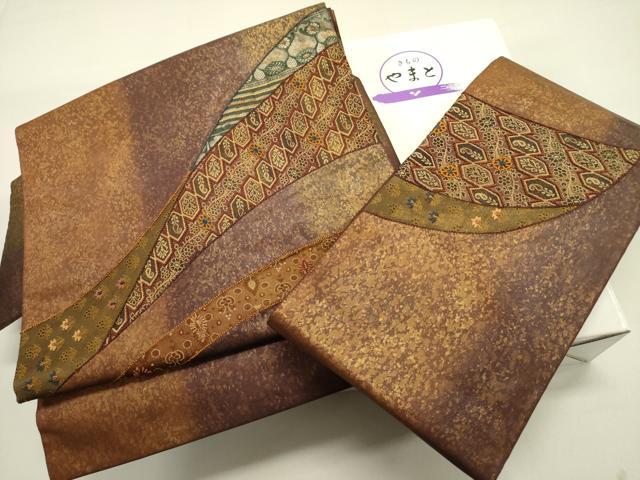 平和屋着物●つけ帯　花菱文　やまと誂製　箱付き　正絹　逸品　DABE1789op
