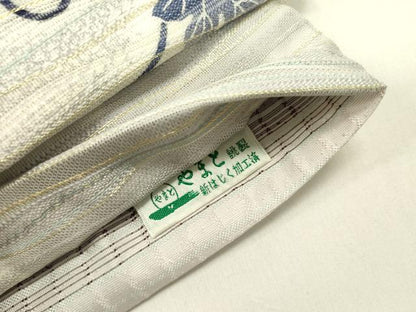 平和屋着物●ワンタッチつけ帯　葡萄蔦の葉　金彩　やまと誂製　箱付き　正絹　逸品　DABE1791op