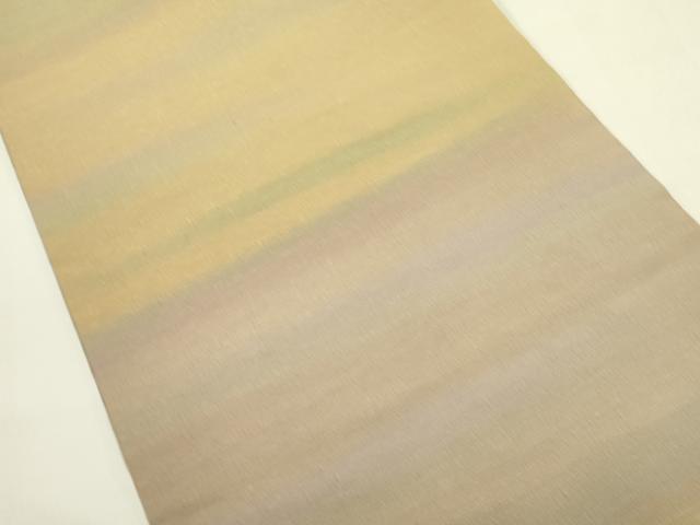 平和屋着物●染色家　岩浅公展　つけ帯　紬地　風景文　正絹　逸品　DABE1800op