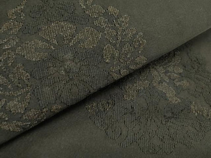 平和屋着物●爪掻き本綴れ　八寸名古屋帯　花丸文　黒地　正絹　逸品　DABE1801op