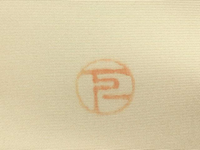 平和屋着物●塩瀬　九寸名古屋帯　作家物　手描き　抽象文様　金彩　正絹　逸品　DABE1805op