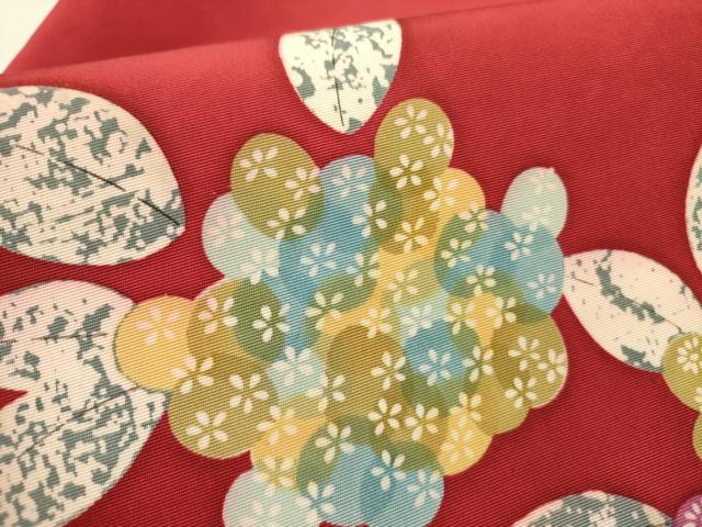 平和屋着物●塩瀬　九寸名古屋帯　紫陽花　正絹　逸品　DABE1817op