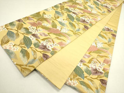 平和屋着物●六通柄袋帯　草花　正絹　逸品　DABE1829op