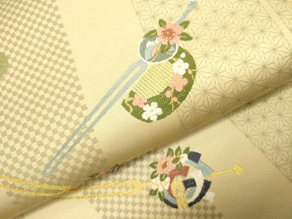 平和屋着物●西陣の老舗　1782年創業　山下織物　六通柄袋帯　唐織　簪　器物花文　金糸　証紙付き　正絹　逸品　未使用　DABE1833op