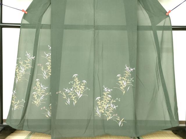 平和屋着物＊夏物 訪問着 絽 草花 正絹 逸品 DABE1834op
