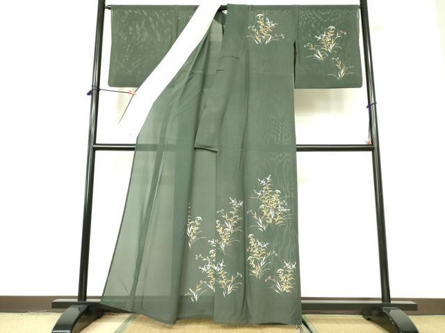 平和屋着物＊夏物 訪問着 絽 草花 正絹 逸品 DABE1834op