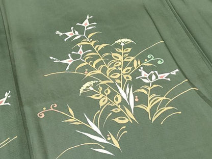 平和屋着物＊夏物 訪問着 絽 草花 正絹 逸品 DABE1834op
