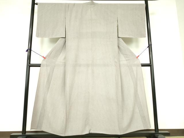 平和屋着物＊夏物 江戸小紋 絽縮緬 両面染 縞 正絹 逸品 DABE1836op