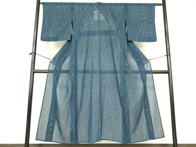 平和屋着物＊夏物 小紋 絽 枝葉文 正絹 逸品 DABE1837op