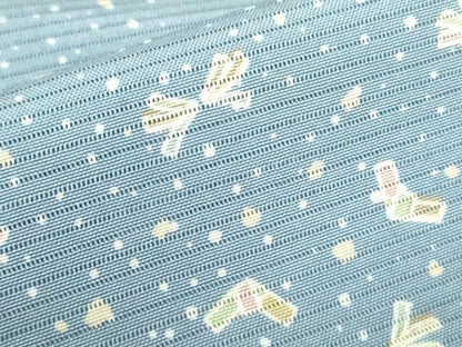 平和屋着物＊夏物　小紋　絽　束ね熨斗文　正絹　逸品　DABE1839op