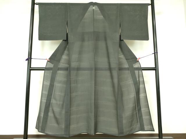平和屋着物＊夏物 色無地 変わり絽 蝋色 正絹 逸品 DABE1841op