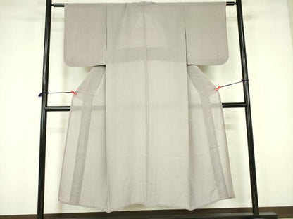 平和屋着物＊夏物 小紋 縦絽 作家物 松煙染 霰文 正絹 逸品 DABE1842op