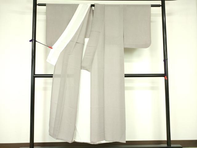 平和屋着物＊夏物 小紋 縦絽 作家物 松煙染 霰文 正絹 逸品 DABE1842op