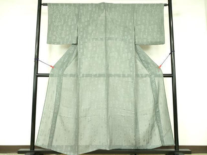 平和屋着物＊夏物 お召 紗 抽象文様 正絹 逸品 DABE1844op