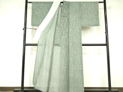 平和屋着物＊夏物 お召 紗 抽象文様 正絹 逸品 DABE1844op