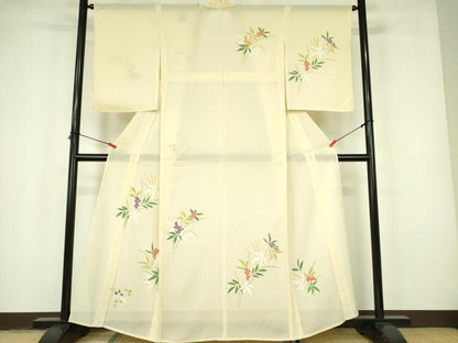 平和屋着物＊夏物 訪問着 絽 南天文 正絹 逸品 未使用 DABE1845op